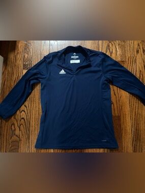 Adidas Climacool Quarter Zip Long Sleeve Top Navy Blue Size M